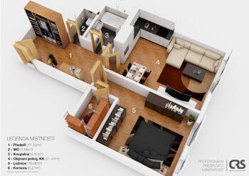 Pronájem bytu 2+kk v osobním vlastnictví 59 m², Ostrava
