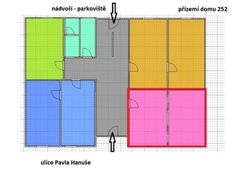 Pronájem kancelářských prostor 62 m², Hradec Králové