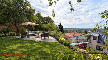 Vizualizace zahrady - Prodej bytu 4+kk v osobním vlastnictví 117 m², Praha 9 - Horní Počernice 