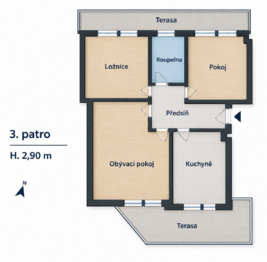 Prodej bytu 3+1 v osobním vlastnictví 80 m², Scalea