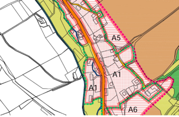 Územní plán - náhled plochy A5 - Prodej pozemku 1211 m², Svojek