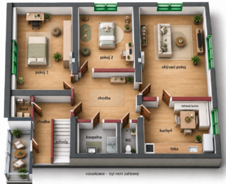 Prodej bytu 3+1 v osobním vlastnictví 77 m², Odolena Voda