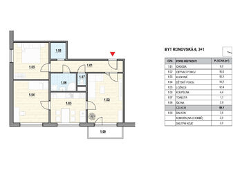Prodej bytu 3+1 v osobním vlastnictví 70 m², Adamov