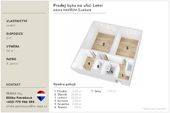 Prodej bytu 2+1 v osobním vlastnictví 50 m², Havířov