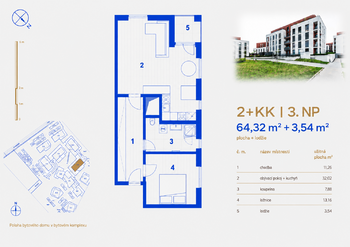 Prodej bytu 2+kk v osobním vlastnictví 64 m², Kolín