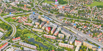 Orientační plánek lokality - Prodej bytu 3+1 v osobním vlastnictví 62 m², Praha 9 - Černý Most
