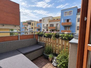 Balkon - Pronájem bytu 2+kk v osobním vlastnictví 61 m², Praha 10 - Hostivař