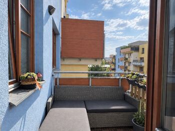 Balkon - Pronájem bytu 2+kk v osobním vlastnictví 61 m², Praha 10 - Hostivař