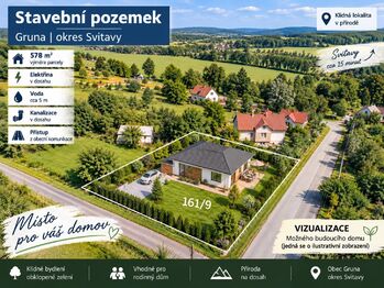 Prodej pozemku 578 m², Gruna