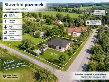 Prodej pozemku 578 m², Gruna