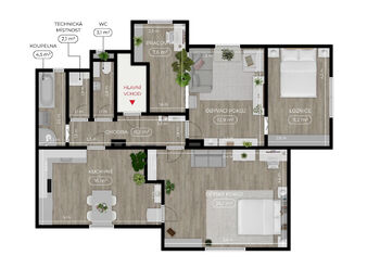 Prodej bytu 3+1 v osobním vlastnictví 92 m², Strakonice