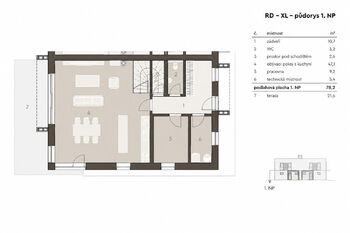 Pronájem domu 161 m², Praha 8 - Březiněves
