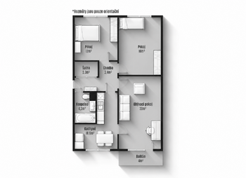 Prodej bytu 3+1 v osobním vlastnictví 75 m², Prostějov