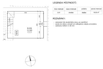 Půdorys s rozměry 1. PP - Prodej domu 172 m², Krakovany