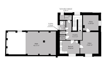 Orientační půdorys 2. NP - Prodej domu 172 m², Krakovany