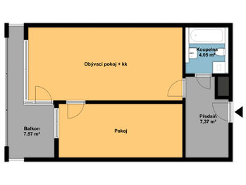 Prodej bytu 2+kk v osobním vlastnictví 56 m², Praha 9 - Vysočany