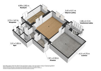 Prodej bytu 2+1 v osobním vlastnictví 77 m², Ústí nad Labem