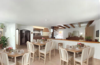Vizualizace možného budoucího stavu k potřebě restaurace - Prodej ubytovacího zařízení 392 m², Volary