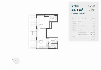 Pronájem bytu 2+kk v osobním vlastnictví 53 m², Praha 9 - Libeň