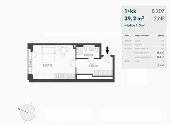 Pronájem bytu 1+kk v osobním vlastnictví 39 m², Praha 9 - Libeň