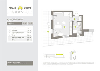 Prodej bytu 1+kk v osobním vlastnictví 36 m², Hořovice