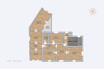 Prodej kancelářských prostor 410 m², Třebíč