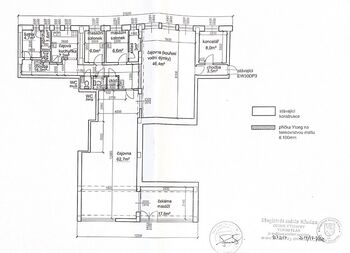 Půdorys z dokumentace - Prodej obchodních prostor, Kladno