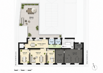 Pronájem kancelářských prostor 127 m², Louny