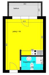 Pronájem bytu 1+kk v osobním vlastnictví 24 m², Velký Osek