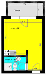 Pronájem bytu 1+kk v osobním vlastnictví 24 m², Velký Osek