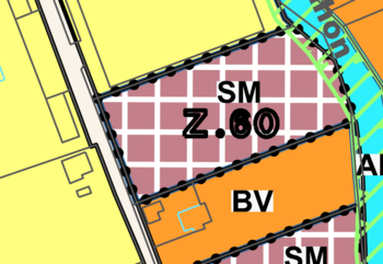 Územní plán - výstřižek z plánu - Prodej pozemku 1890 m², Pohořelice