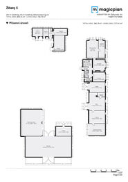 Půdorys přízemí a vedlejší stavby - Prodej zemědělského objektu 365 m², Soběhrdy