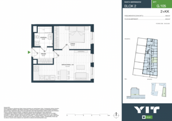 Pronájem bytu 2+kk v osobním vlastnictví 47 m², Praha 5 - Hlubočepy