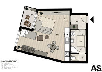 Prodej bytu 2+kk v osobním vlastnictví 46 m², Praha 10 - Záběhlice