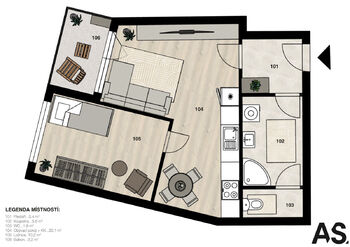 Prodej bytu 2+kk v osobním vlastnictví 46 m², Praha 10 - Záběhlice