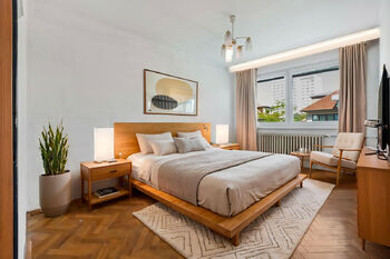 Ložnice  - vizualizace - Prodej bytu 3+1 v osobním vlastnictví 87 m², Praha 10 - Strašnice