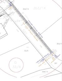 Návrh sítí - voda, kanalizace - Prodej pozemku 1045 m², Vonoklasy