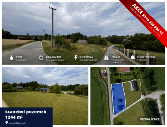 Prodej pozemku 1244 m², Horní Radouň