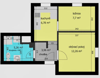 Pronájem bytu 2+kk v osobním vlastnictví 36 m², Křečhoř