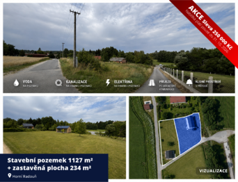 Prodej pozemku 1127 m², Horní Radouň