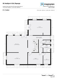 Půdorys přízemí - Prodej domu 300 m², Praha 5 - Řeporyje