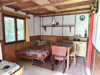 Součástí prodeje je soubor pozemků včetně chatky.  - Prodej domu 100 m², Vlastislav