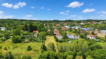 Pohled na umístění pozemku - Prodej pozemku 1346 m², Kamenice 
