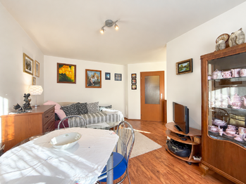 Obývací pokoj - Prodej bytu 3+1 v osobním vlastnictví 55 m², Milovice