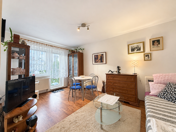 Obývací pokoj - Prodej bytu 3+1 v osobním vlastnictví 55 m², Milovice