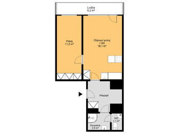 Pronájem bytu 2+kk v osobním vlastnictví 49 m², Praha 5 - Stodůlky