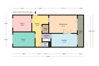 Prodej bytu 3+1 v osobním vlastnictví 68 m², Praha 8 - Kobylisy