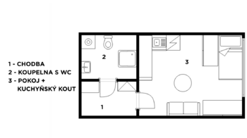 Prodej bytu 1+kk v osobním vlastnictví 29 m², Praha 10 - Horní Měcholupy