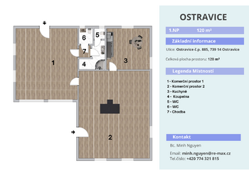 Pronájem obchodních prostor, Ostravice
