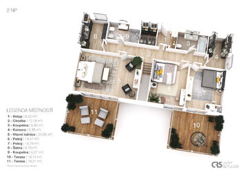 Prodej bytu 5+1 v osobním vlastnictví 306 m², Praha 5 - Košíře